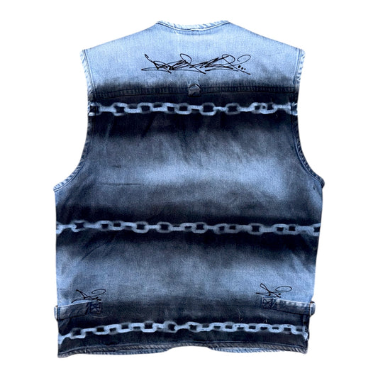 ABSTRAKT CHAINS JEANS VEST