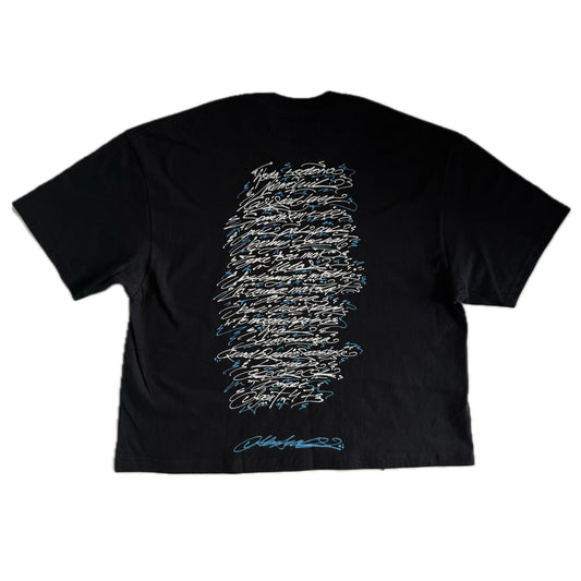 THRIFTED OKI BLACK CUSTOM TEE