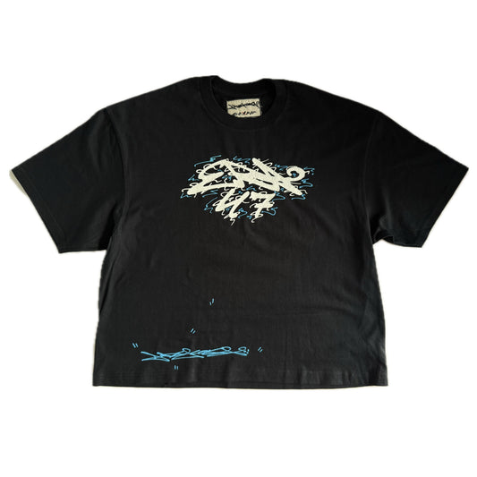 THRIFTED OKI BLACK CUSTOM TEE