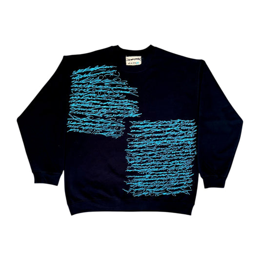 ABSTRAKT UPSIDE DOWN PARAGRAPH CREWNECK