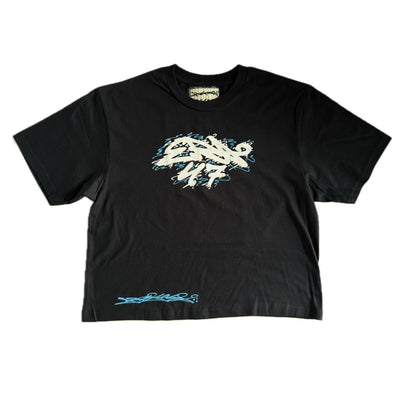 THRIFTED OKI BLACK CUSTOM TEE